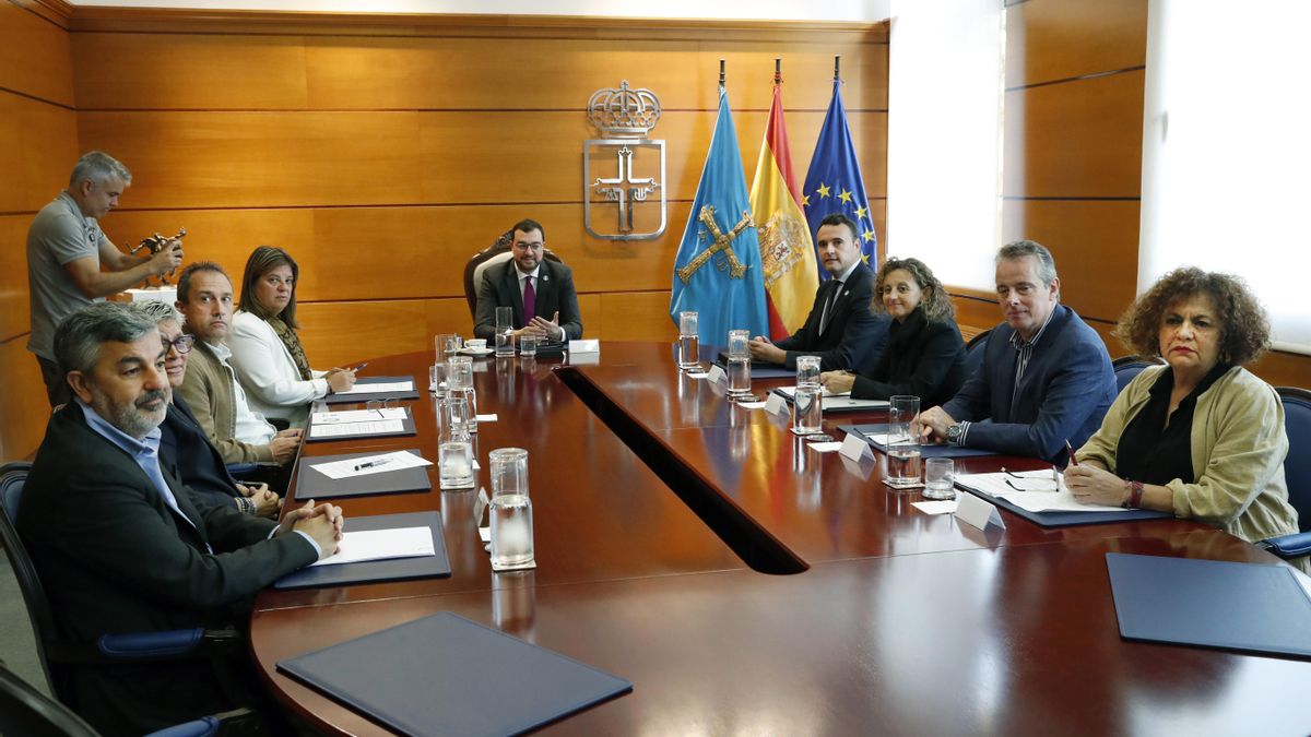 Reunión del Consejo de Gobierno de Asturias, este lunes, en Oviedo.