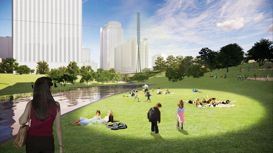 Cauce fluvial previsto por el proyecto ganador