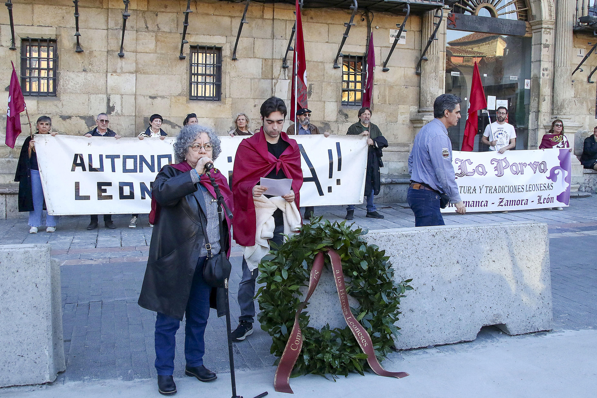 Alicia Valmaseda, portavoz del homenaje a los héroes leoneses de 1808 contra los franceses.
