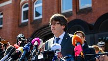 Puigdemont al salir de la cárcel
