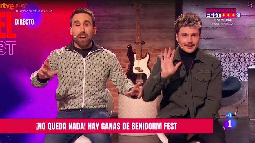 Miki Núñez y Aitor Albizua en 'La noche del Benidorm Fest'