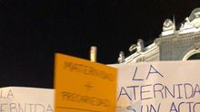 Pancarta en la manifestación del 8M en Madrid.