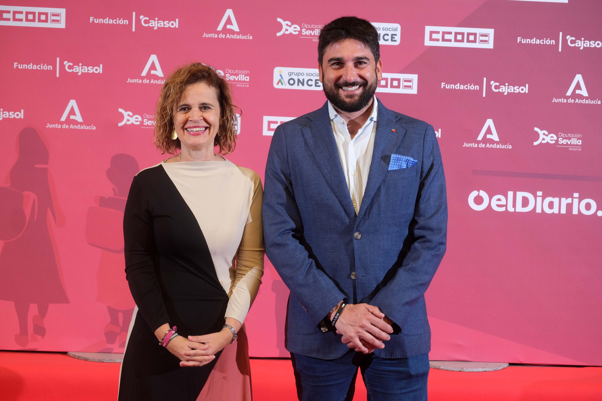 Esperanza Gómez, dipitada de Por Andalucía en el Parlamento andaluz, e Ismael Sánchez, concejal de IU en el Ayuntamiento de Sevilla