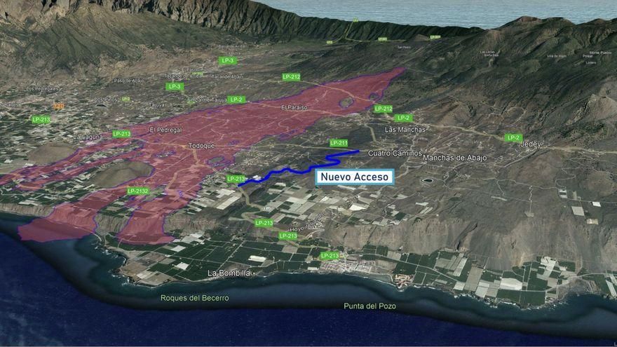Trazado del nuevo acceso.