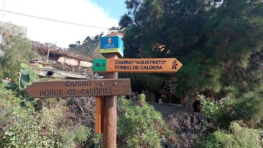 El camino 'Agustinito', que va hasta el fondo de la Caldera de Bandama