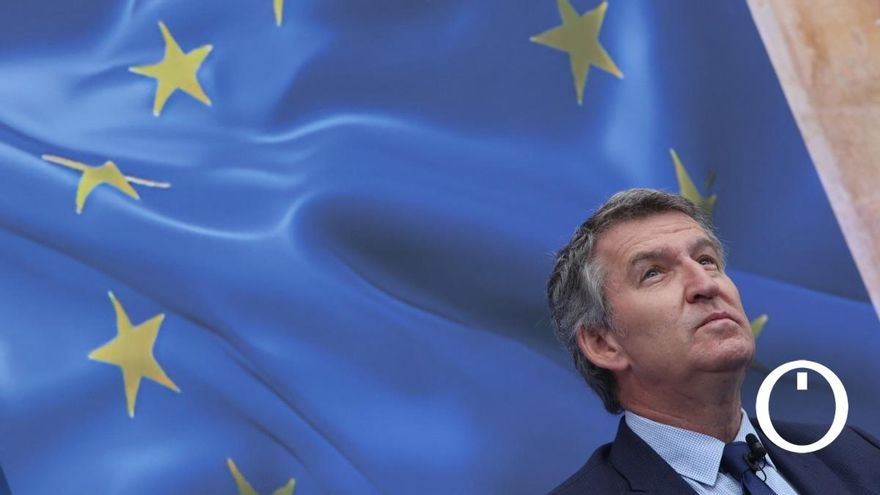 Acto del PP por el Día de Europa con Juanma Moreno y Alberto Feijoo