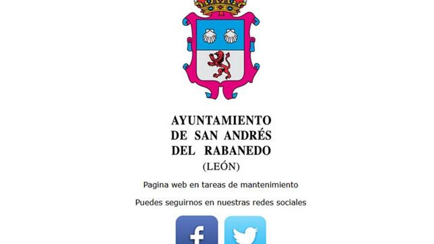 La web Ayuntamiento San Andrés del Rabanedo en tareas de mantenimiento.