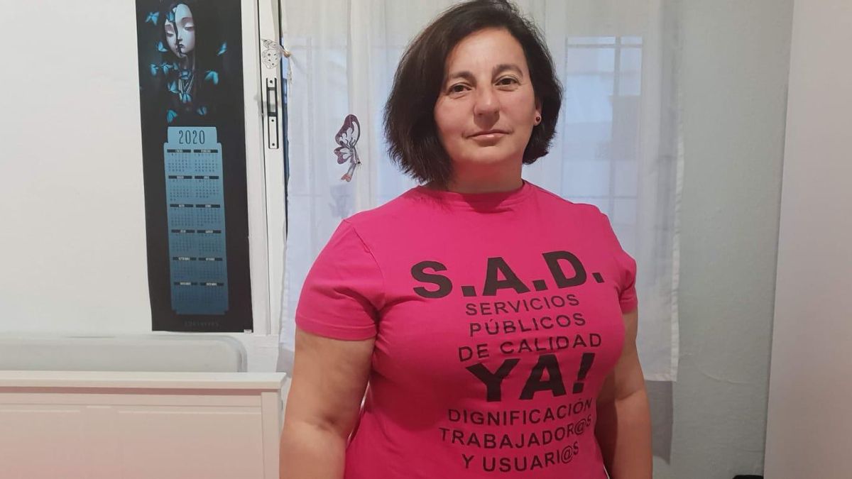 Ángeles Casares, trabajadora de ayuda a domicilio y delegada sindical de CGT.