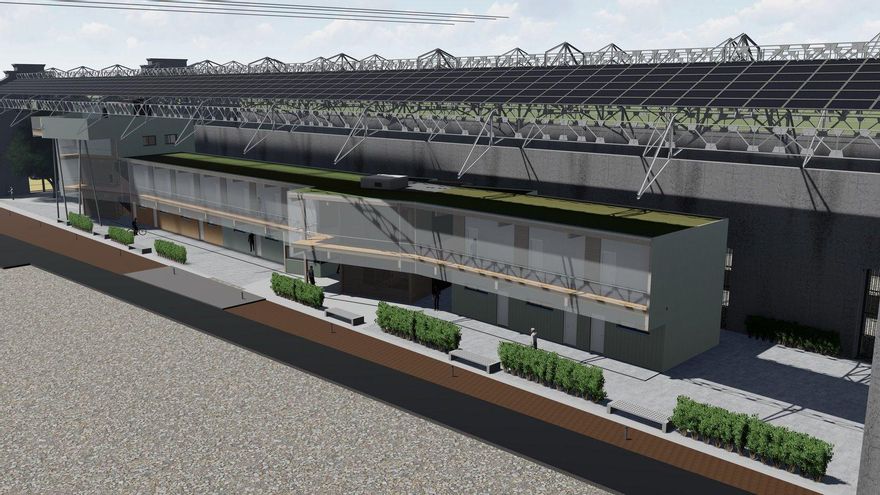 La estructura interior se construirá a base de grandes planchas de madera encajadas unas en otras.