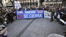 Manifestación en Toledo de trabajadores de Elcogas en mayo de 2015
