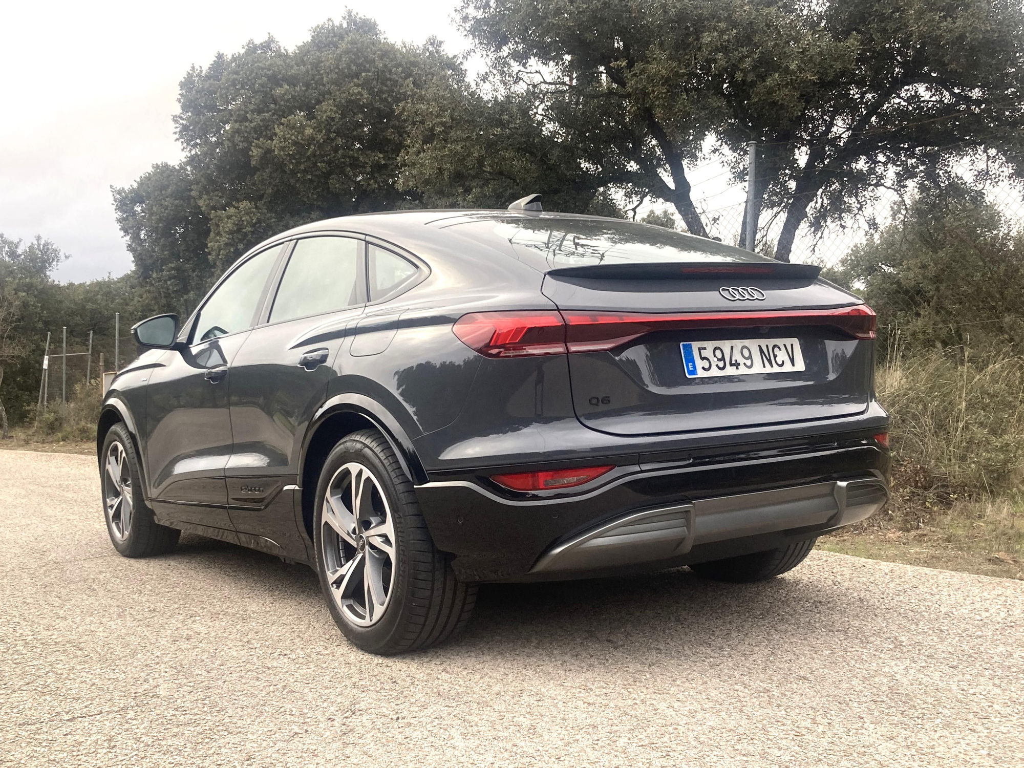 La línea descendente del techo es el rasgo dominante del Q6 Sportback.