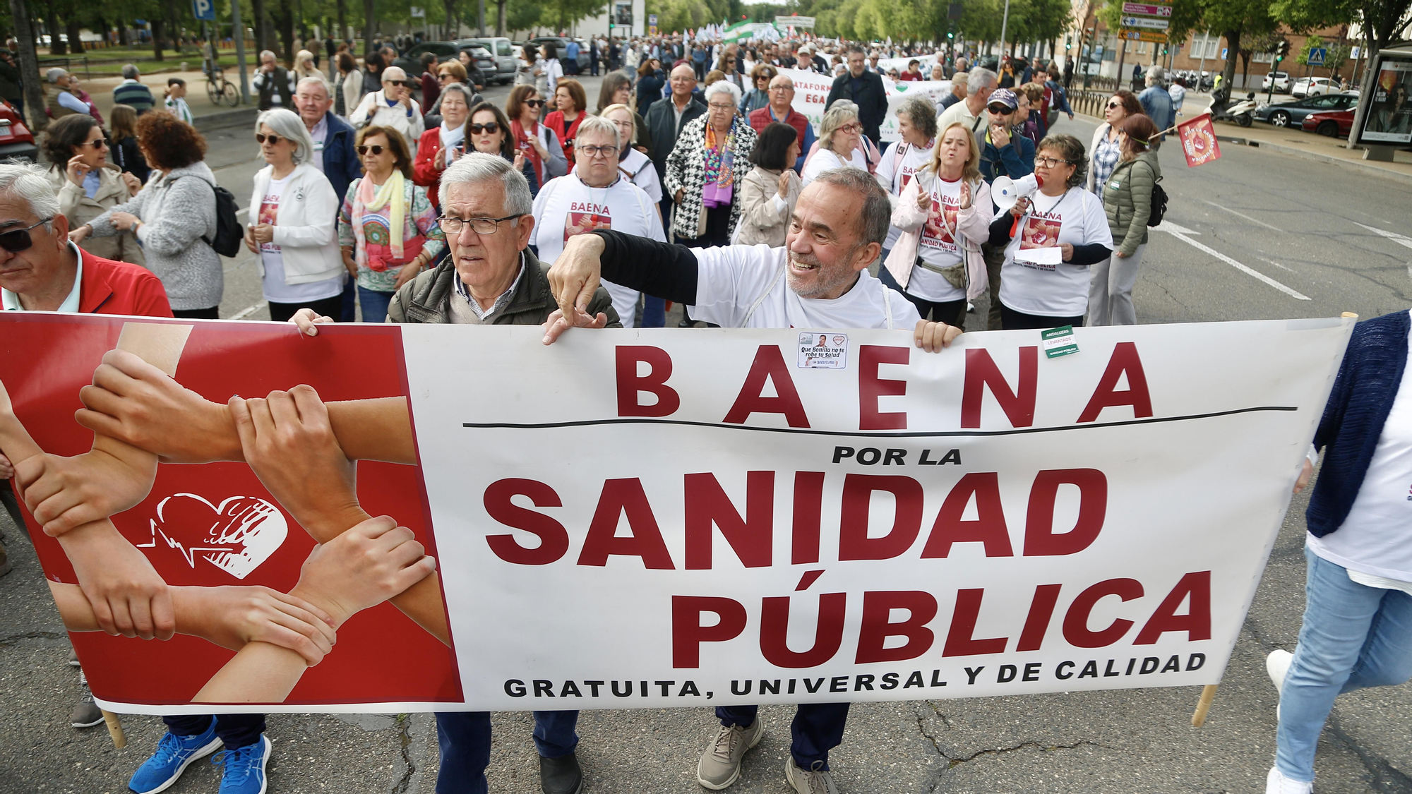 Manifestación de las Mareas Blancas por la sanidad pública