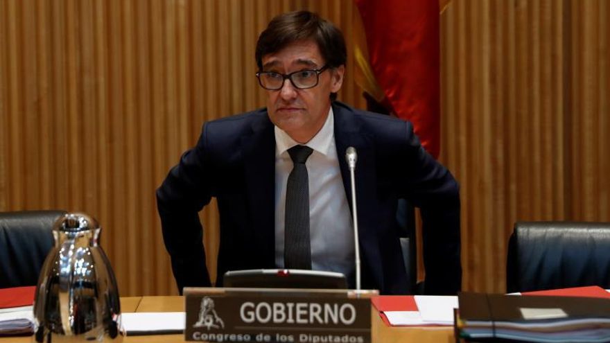 El ministro de Sanidad, Salvador Illa, a su llegada para comparecer de nuevo ante la Comisión de Sanidad del Congreso de los Diputados.