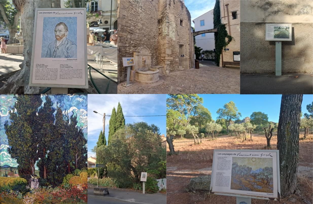 Diecinueve reproducciones señalan lugares retratados por el pintor en Saint-Rémy.