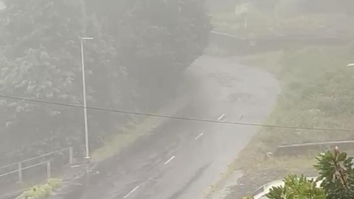 La lluvia empapa el norte y este de La Palma: 85 litros en Breña Baja