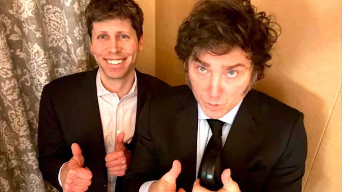Milei con Sam Altman