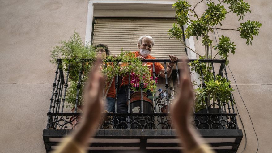 Paco Rodríguez, este miércoles, en su piso de Lavapiés (Madrid).