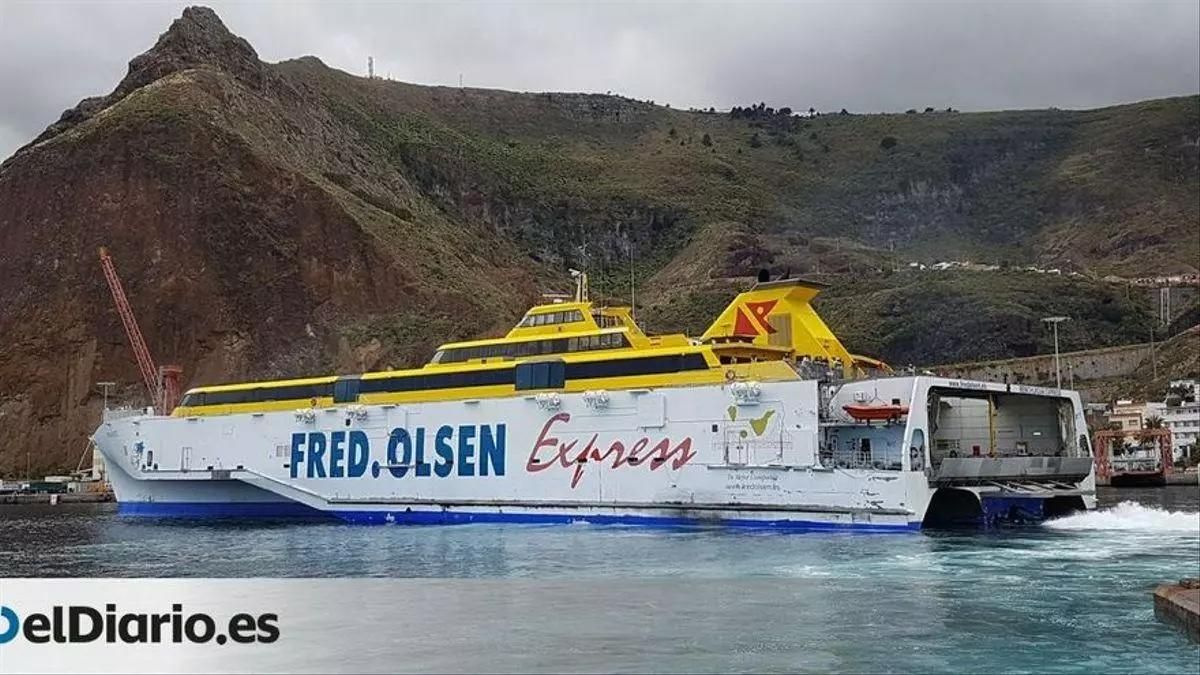 Imagen de archivo de un fast ferry de Fred Olsen en el Puerto de Santa Cruz de La Palma