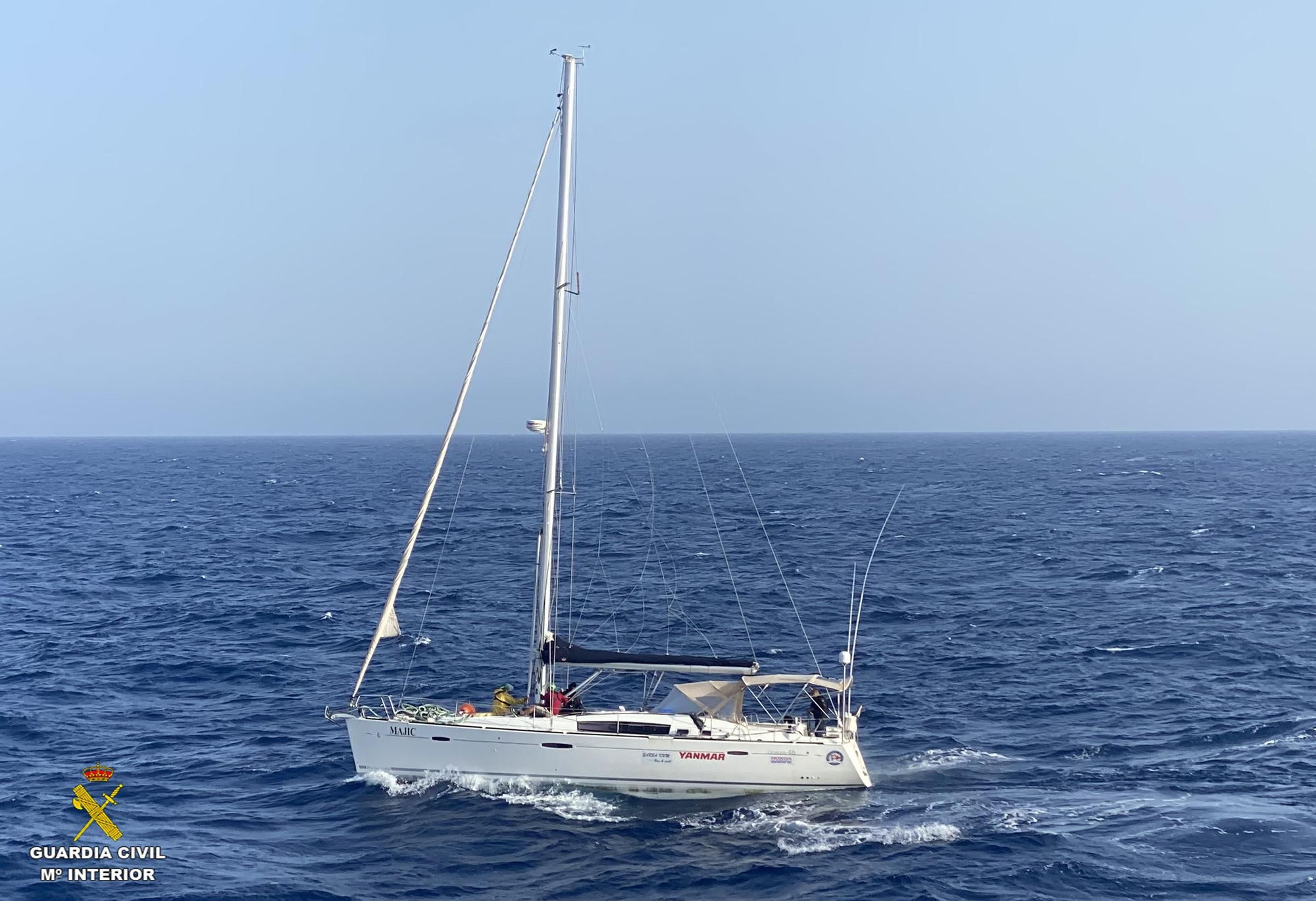 Velero que transportaba la droga.