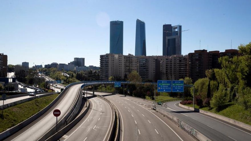 Madrid, sin tráfico durante el estado de alarma por el coronavirus.