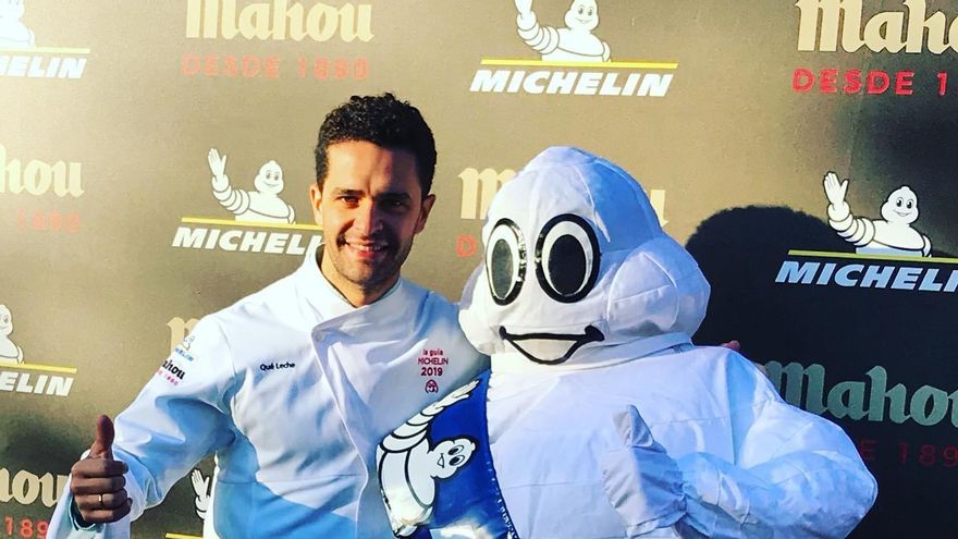 Mario Ureña con Bibendum Michelin