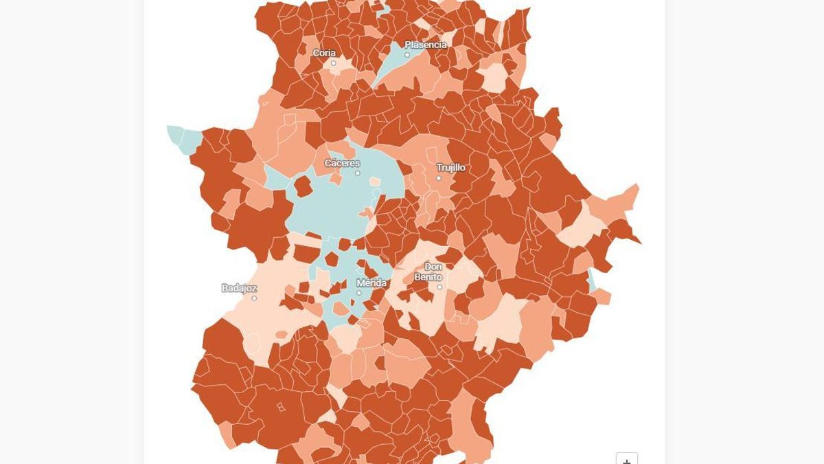 MAPA | Consulta los datos de participación en Extremadura a las 18.00 horas, municipio a municipio