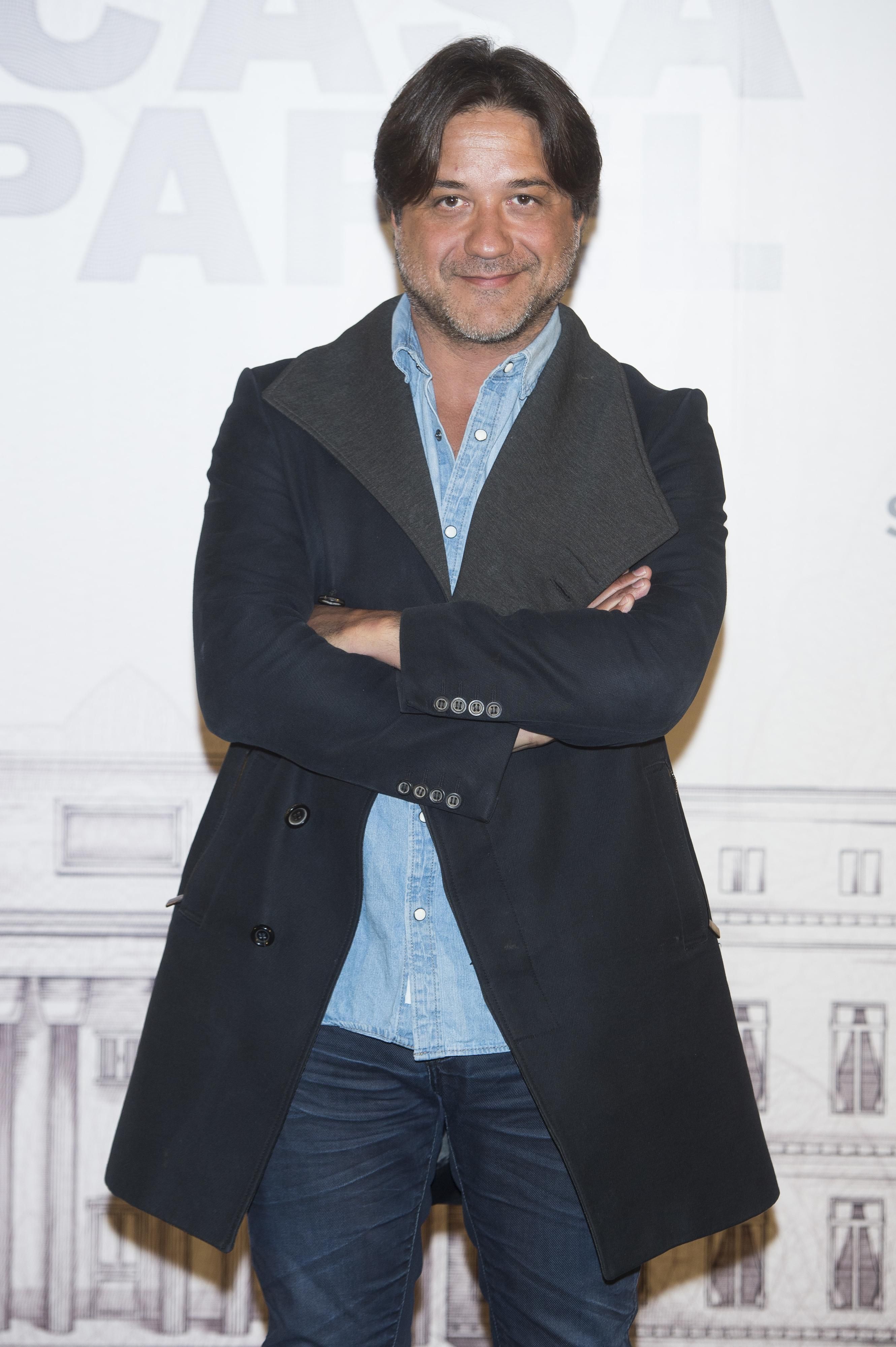 Enrique Arce en el estreno de 'La casa de papel'