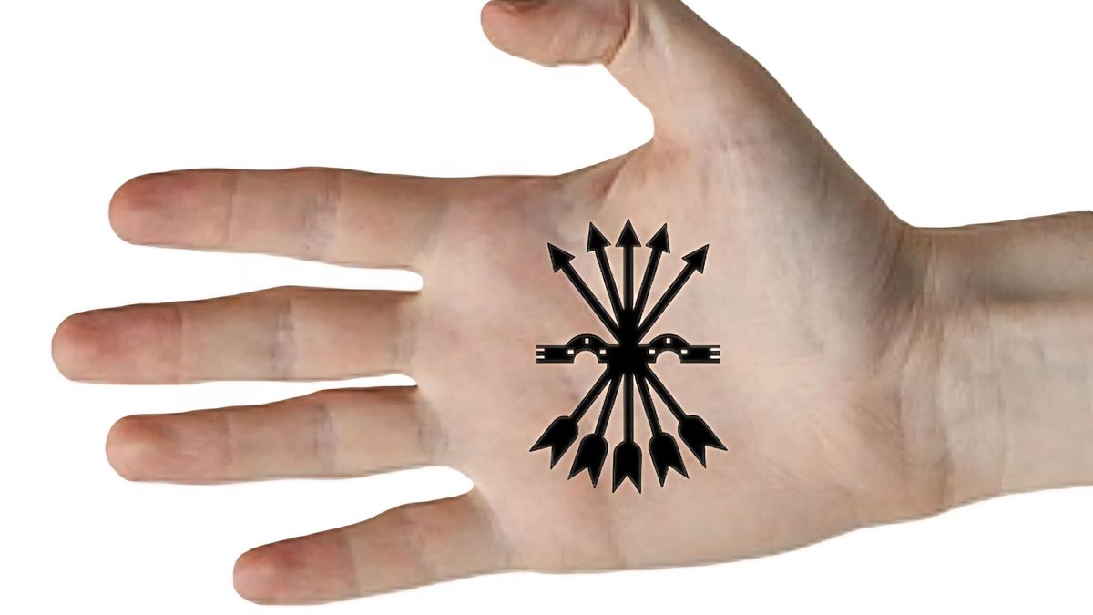 Tocándose los yugos y las flechas