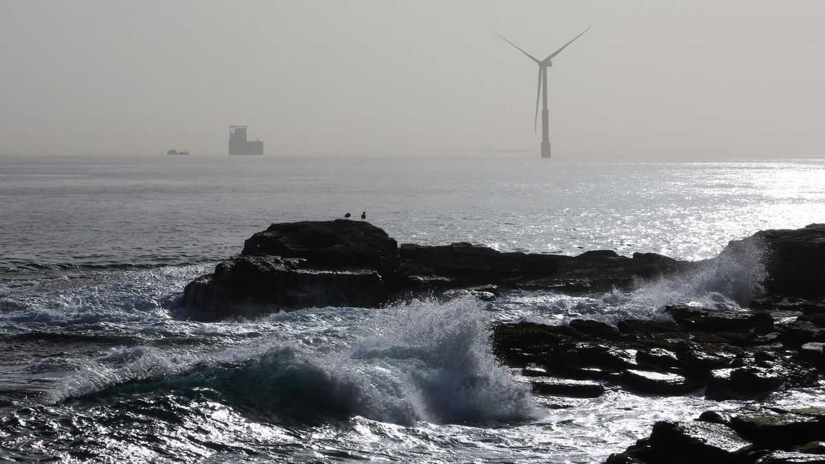 Mañana de calima, desde Playa de La Laja (Gran Canaria).