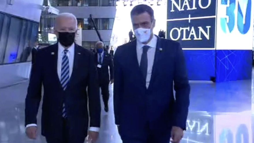 El presidente de EEUU, Joe Biden, y el presidente del Gobierno español, Pedro Sánchez.