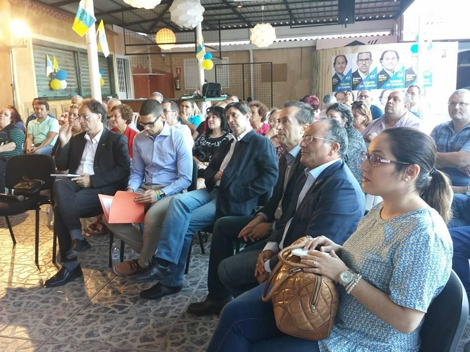 Miembros de CC durante el mitin celebrado en La Gomera