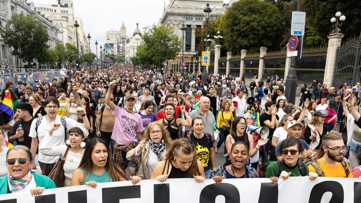 Movilización en Madrid para reclamar por la muerte de Maricarmen y la crisis de la vivienda.