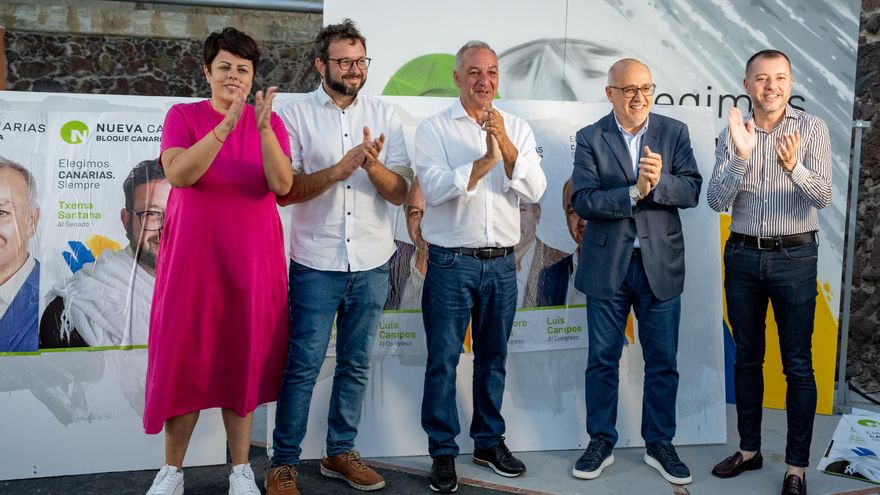 Apertura de campaña de Nueva Canarias en la capital grancanaria.