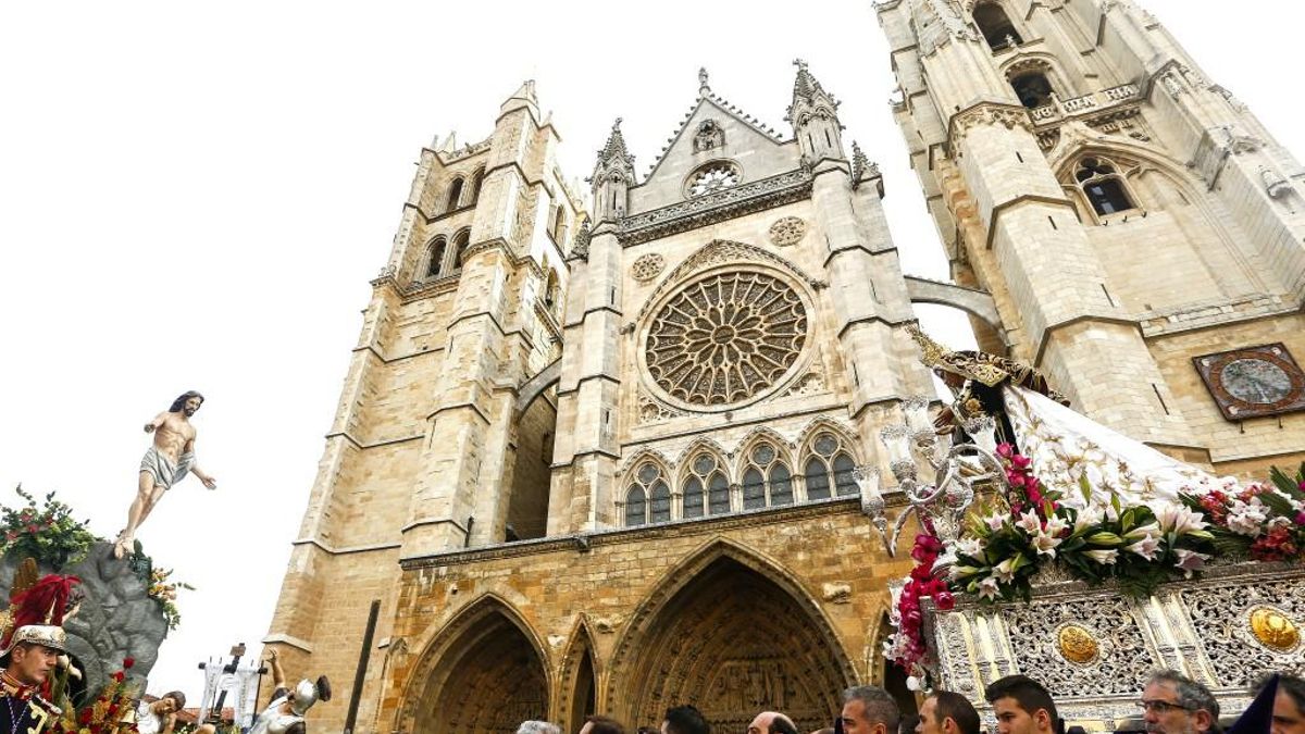 Acto del Encuentro del Domingo de Resurrección en León, en imagen de archivo.