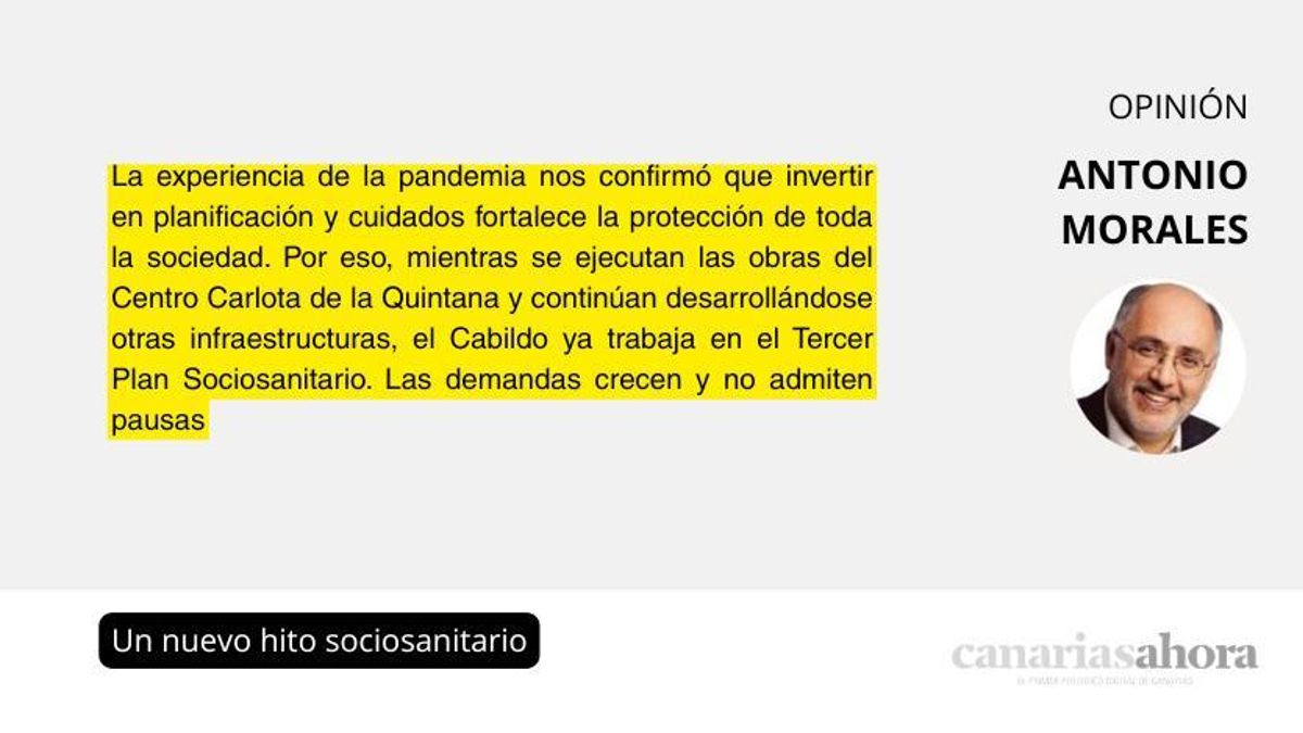 Un nuevo hito sociosanitario