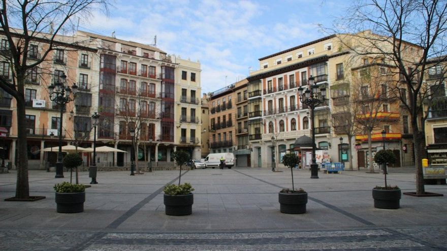Plaza de Zocodover de Toledo durante el confinamiento