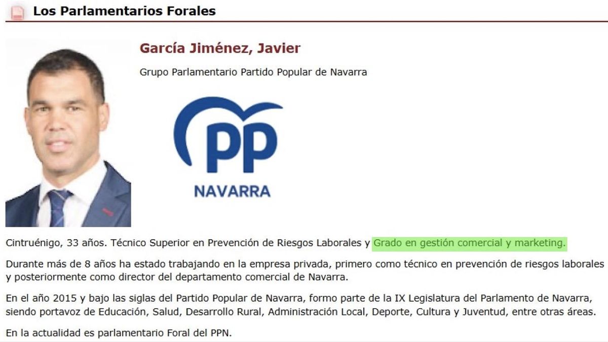 The information consisted of Javier García Jiménez