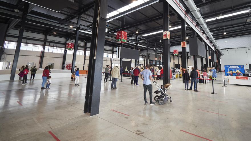 Recinto Ferial de Navarra, en Pamplona, donde el Departamento de Salud del Gobierno de Navarra realiza pruebas PCR de detección del Covid-19.