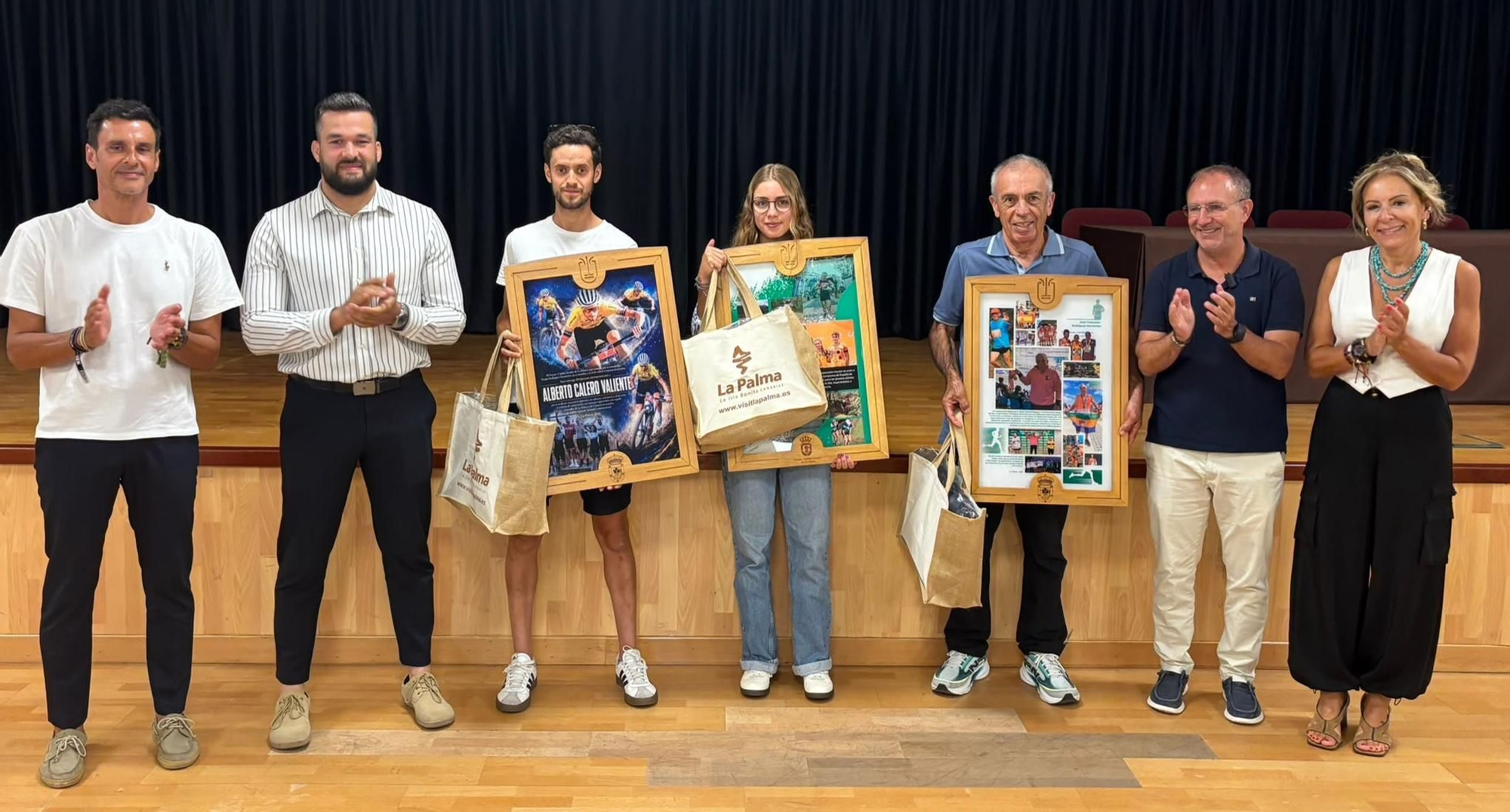 Reconocimiento a los deportistas palmeros Francisco Rodríguez, Valeria Hernández y Alberto Calero.