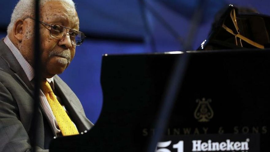 El pianista norteamericano Ellis Marsalis durante su actuación en 2016 en el Festival de Jazz de San Sebastián.