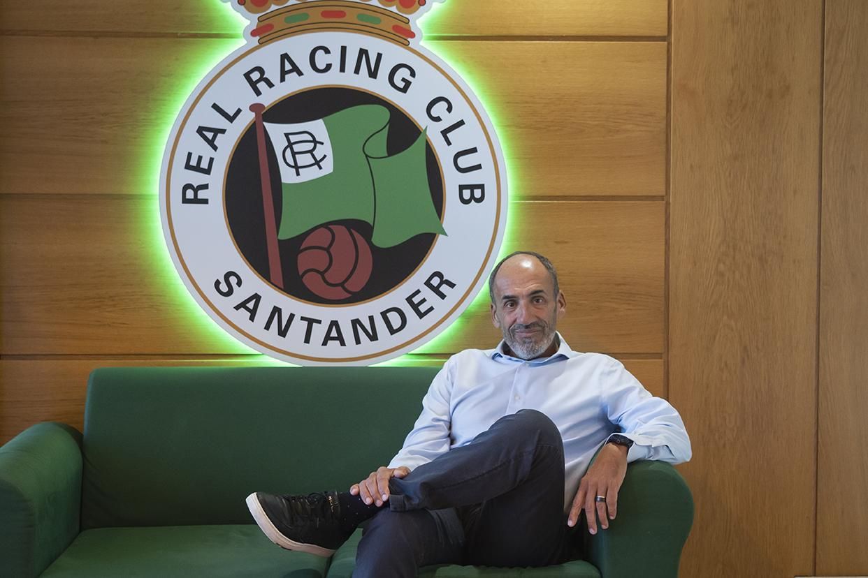 Sebastián Ceria en las instalaciones del Racing de Santander.