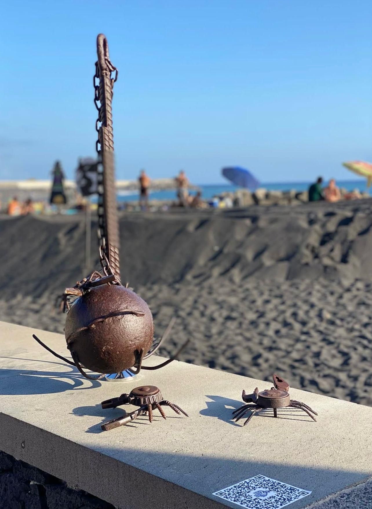 Tazacorte apuesta por el arte reciclado y la sostenibilidad con una obra de Gustavo Díaz.