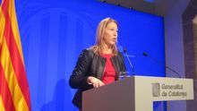 La portaveu del Govern, Neus Munté, en roda de premsa després del Consell Executiu