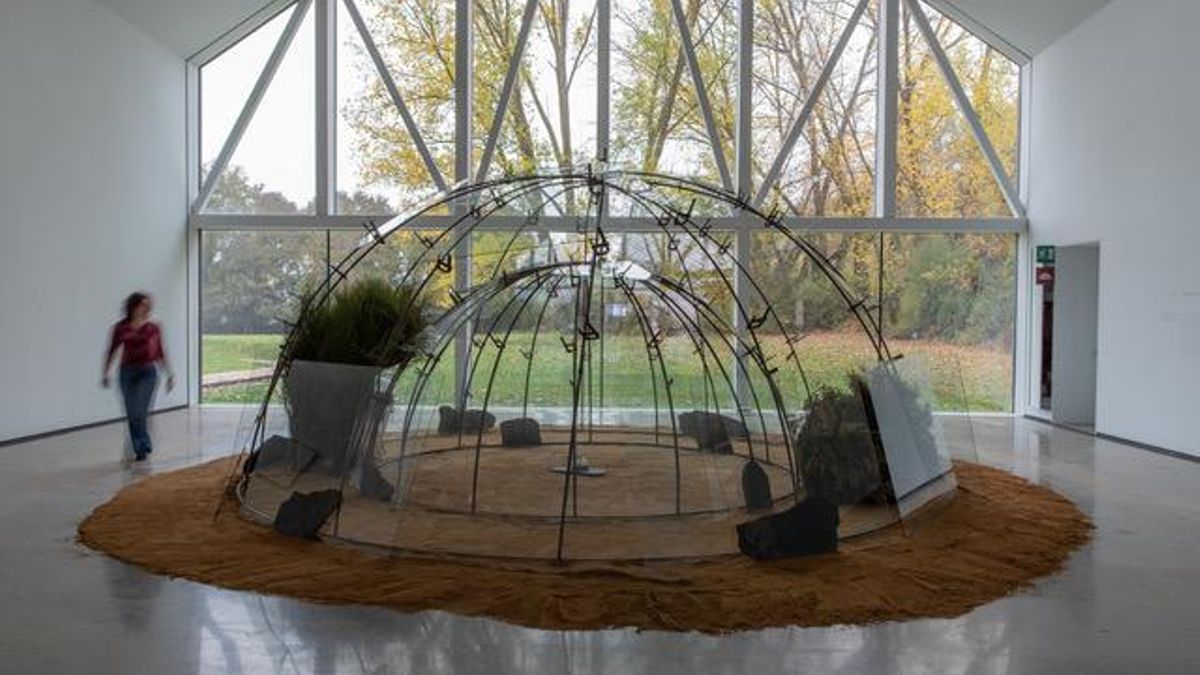 Montaje en la Fundación Cerezales de 'Dónde estarán las nieves de antaño'