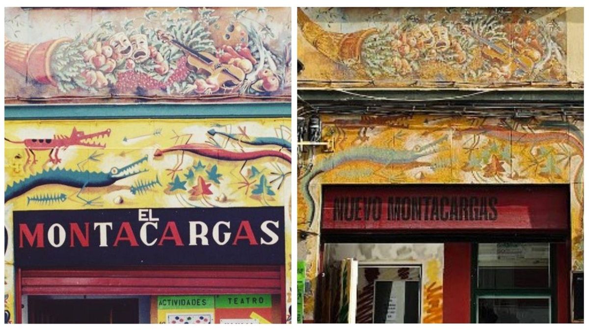 Comparativa del antes (izquierda) y después (derecha) de la fachada de la calle Antillón 19