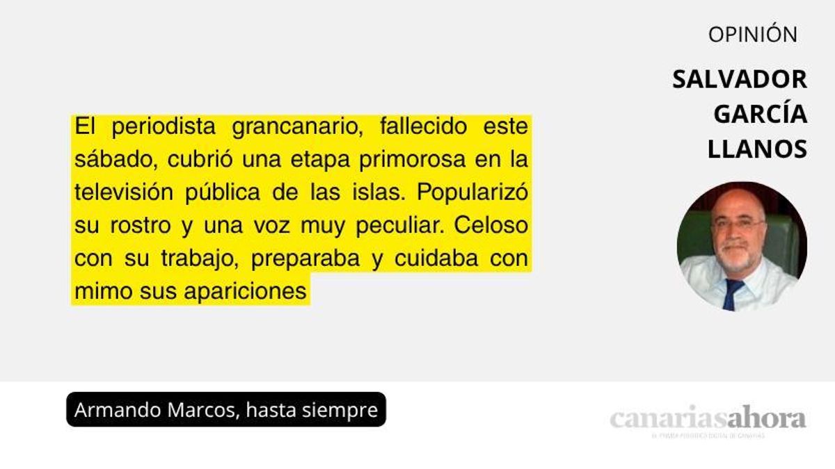 Armando Marcos, hasta siempre