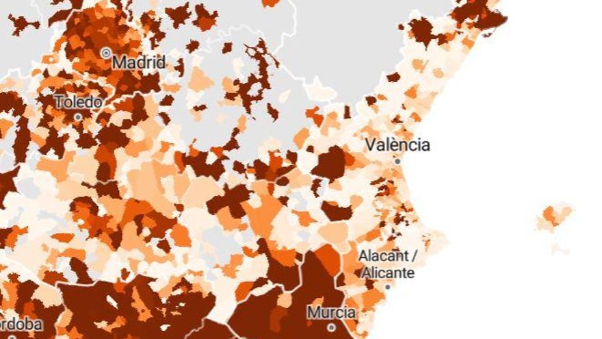 Incidència de la COVID: sis localitats valencianes superen els 1.000 casos per cada 100.000 habitants en 14 dies, quinze registren més de 500 contagis