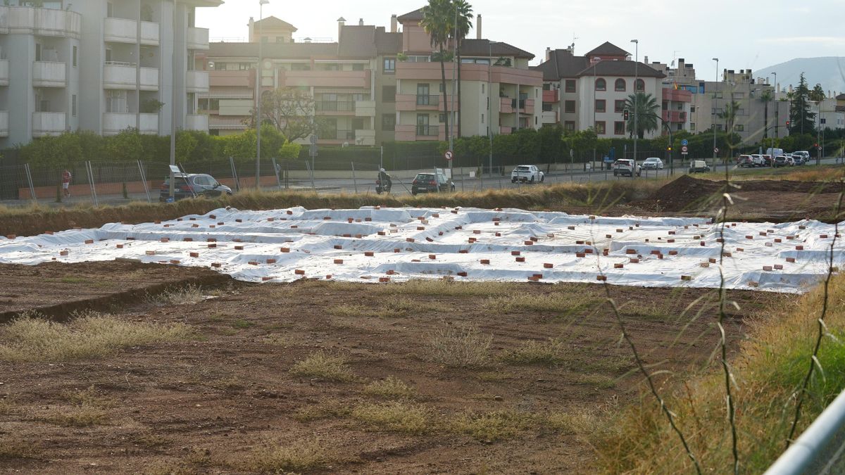 Restos arqueológicos de la Ronda Norte tapados