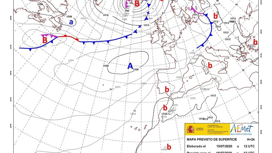 Temperaturas altas mañana en el sur de Galicia y en el suroeste del país