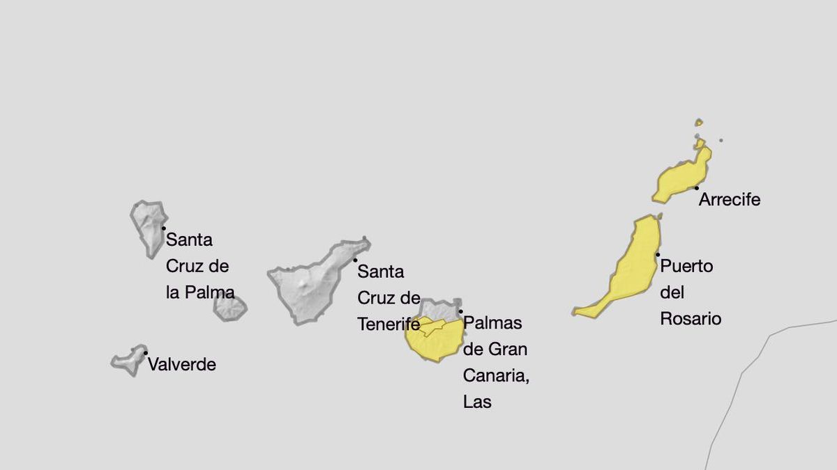 Islas en aviso amarillo de la Aemet en los próximos días.